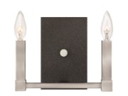 Foto para 60w Sconce Fulton CAND Aged Zinc Two Light Sconce