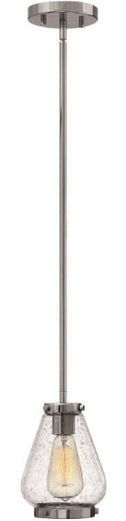 Picture of 100w Mini-Pendant Finley MED Clear Seedy Chrome