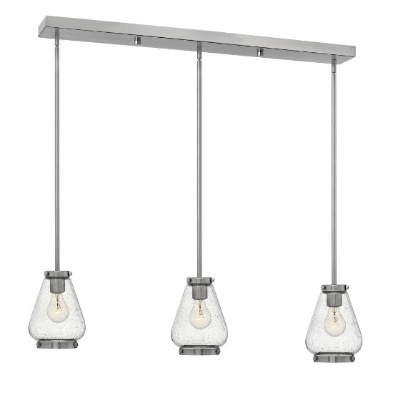 Foto para 100w Pendant Finley MED Clear Seedy Brushed Nickel Pendant Pairings