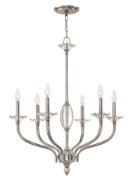 Foto para 60w Chandelier Surrey CAND Polished Nickel Single Tier