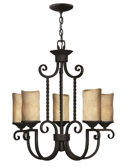 Foto para 100w Chandelier Casa MED Antique Scavo Olde Black Single Tier Foyer