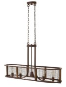 Foto para 135w Chandelier Beckett MED GU-10 Iron Rust Linear