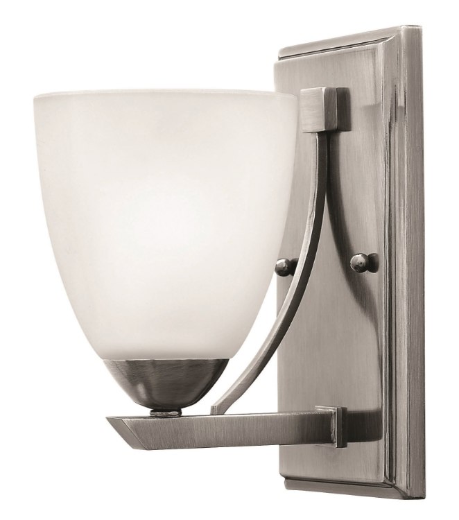 Foto para 100w Bath Pinnacle MED Clear Etched Antique Nickel Bath Sconce