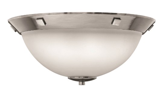 Picture of 60w Bath Flush Mount MED Etched Glass Antique Nickel