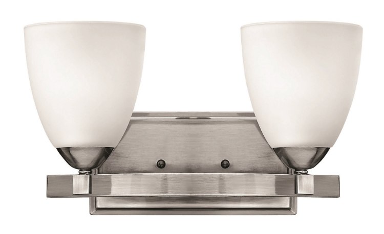 Foto para 100w Bath Pinnacle MED Clear Etched Antique Nickel Bath Two Light