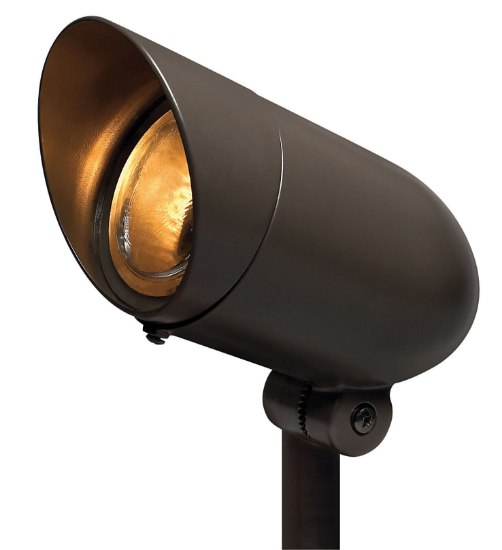 Foto para 75w Landscape Line Voltage Spot MED Convex Clear Tempered, Soda-Lime Glass Lens Bronze Landscape 120v Spot