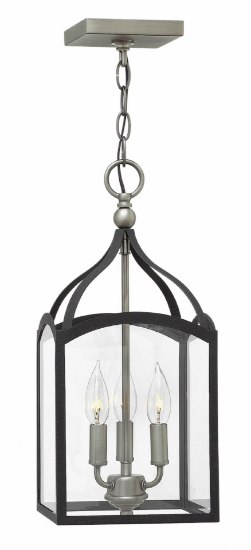 Foto para 60w Foyer Clarendon CAND Clear Aged Zinc Small Pendant Foyer