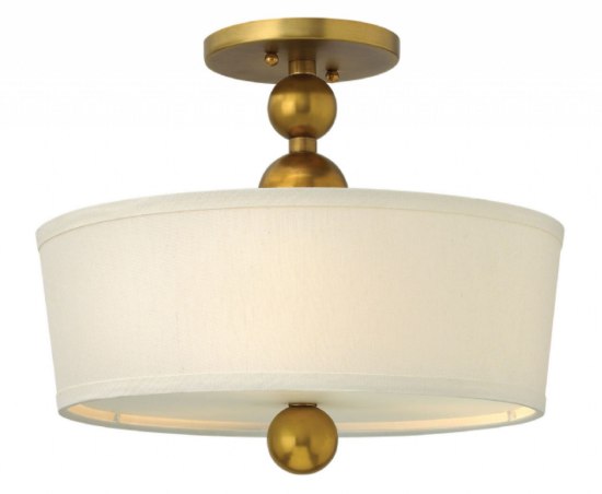 Picture of 100w Foyer Zelda MED Vintage Brass Semi-flush Mount