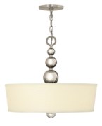 Foto para 100w Foyer Zelda MED Polished Nickel Inverted Pendant