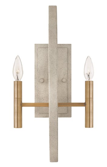 Foto para 60w Sconce Euclid CAND Cement Gray Two Light Sconce