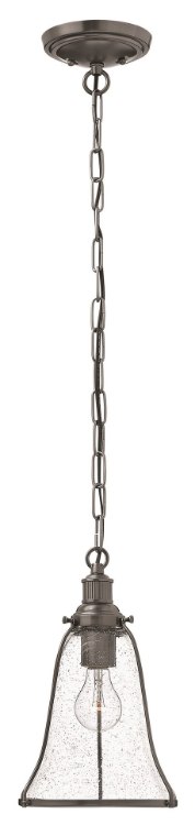 Picture of 100w Mini-Pendant Marlowe MED Clear Seedy Antique Nickel