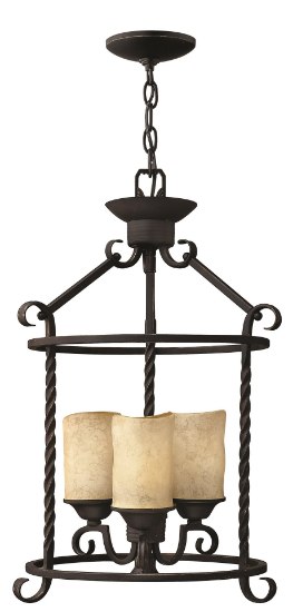 Picture of 60w Foyer Casa CAND Antique Scavo Olde Black Three Light Foyer