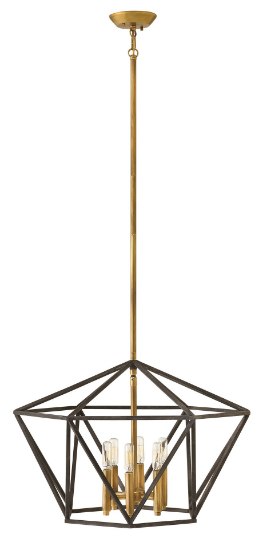 Foto para 60w Chandelier Theory CAND Aged Zinc Single Tier Stem Hung