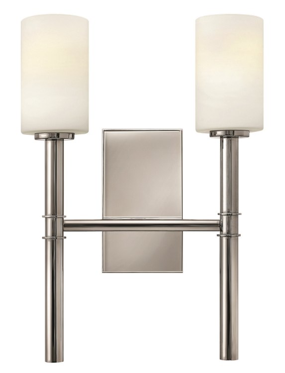 Picture of 100w Sconce Margeaux MED Etched Opal Polished Nickel Two Light Sconce
