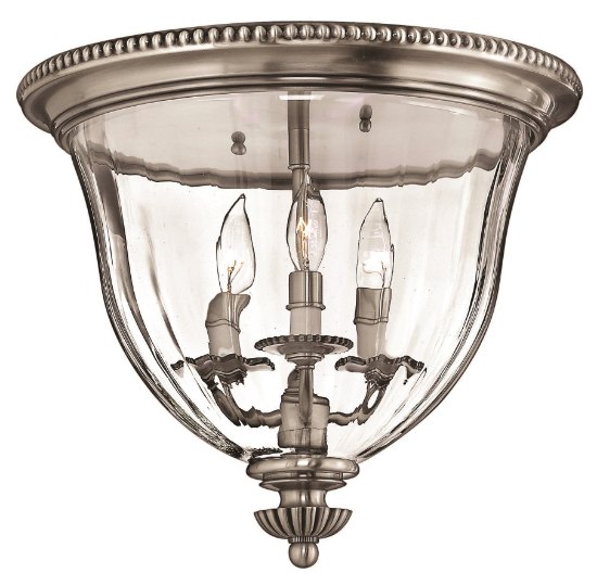 Picture of 60w Foyer Cambridge CAND Clear Optic Pewter Flush Mount