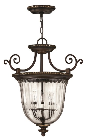 Picture of 60w Foyer Cambridge CAND Clear Optic Olde Bronze Large Pendant Foyer