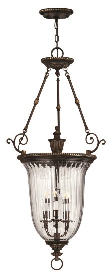 Picture of 60w Foyer Cambridge CAND Clear Optic Olde Bronze Large Pendant Foyer