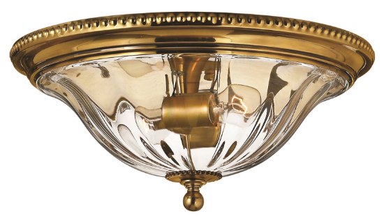 Picture of 60w Foyer Cambridge MED Clear Optic Burnished Brass Flush Mount