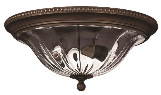 Picture of 60w Foyer Cambridge MED Clear Optic Olde Bronze Flush Mount