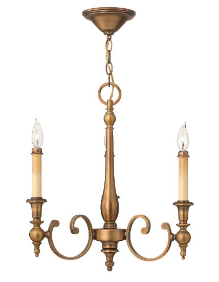 Picture of 60w Chandelier Yorktown CAND Brushed Bronze Three Light