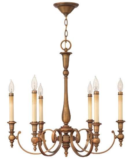 Picture of 60w Chandelier Yorktown CAND Brushed Bronze Single Tier