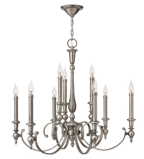 Foto para 60w Chandelier Yorktown CAND Antique Nickel Two Tier