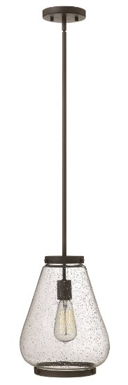 Foto para 100w Mini-Pendant Finley MED Clear Seedy Oil Rubbed Bronze