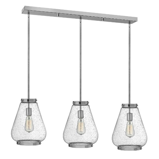 Picture of 100w Pendant Finley MED Clear Seedy Chrome Pendant Pairings