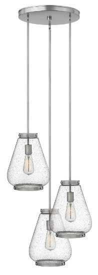 Picture of 100w Pendant Finley MED Clear Seedy Brushed Nickel Pendant Pairings