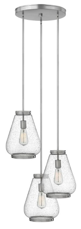 Foto para 100w Pendant Finley MED Clear Seedy Brushed Nickel Pendant Pairings