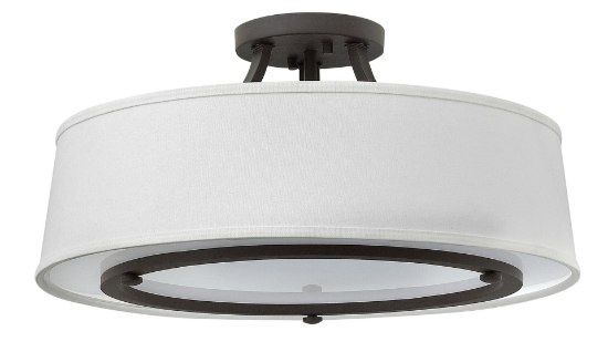 Foto para 100w Foyer Harrison MED Buckeye Bronze Semi-Flush Mount