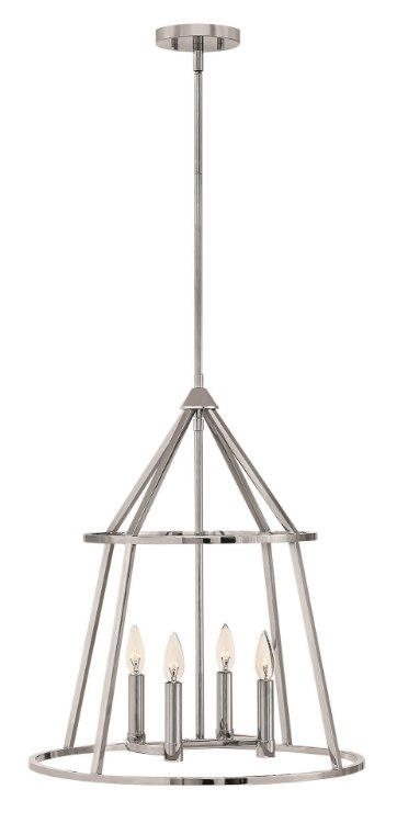 Foto para 60w Chandelier Middleton CAND Polished Nickel Stem Hung Pendant
