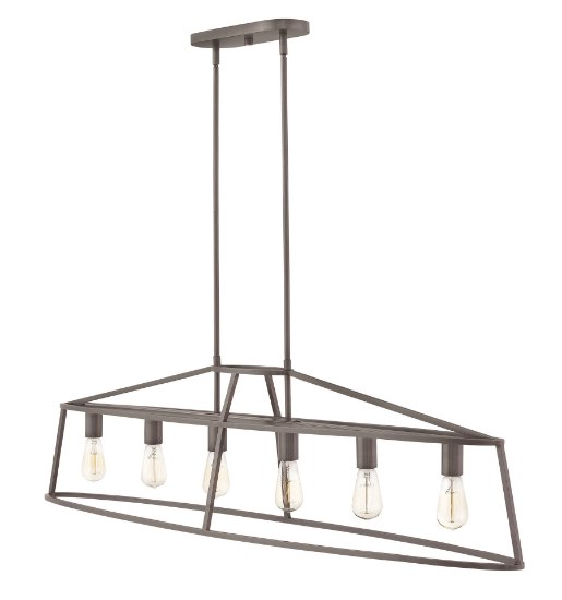 Foto para 100w Chandelier Middleton MED Graphite Bronze Stem Hung Linear