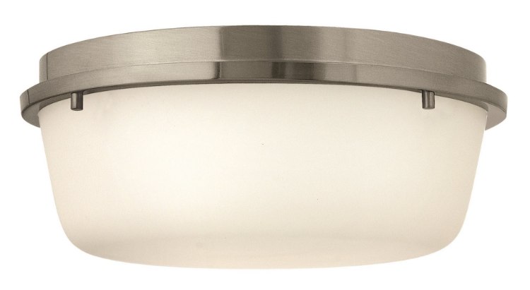 Picture of 60w Foyer Turner MED Etched Opal Brushed Nickel Flush Mount