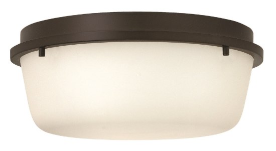 Foto para 60w Foyer Turner MED Etched Opal Oil Rubbed Bronze Flush Mount