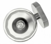 Foto para 60w Sconce Meridian G-9 Thick Faceted Clear Inside Etched Brushed Nickel