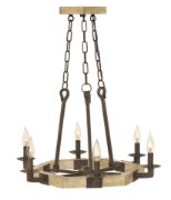 Foto para 60w Chandelier Wyatt CAND Iron Rust Single Tier