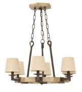 Foto para 60w Chandelier Wyatt CAND Iron Rust Single Tier