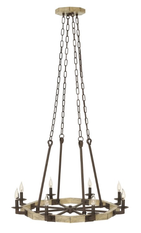 Foto para 60w Foyer Wyatt CAND Iron Rust Single Tier Foyer