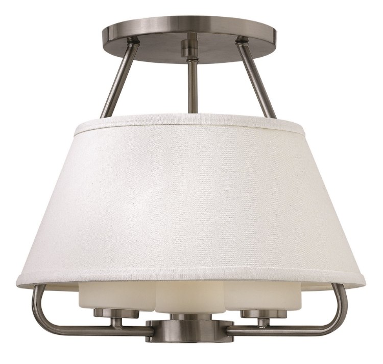 Picture of 60w Foyer Cole MED Etched Opal Brushed Nickel Semi-flush Mount