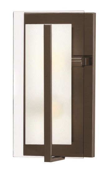 Foto para 60w Sconce Latitude CAND Clear Beveled Inside-Etched Oil Rubbed Bronze Two Light Sconce