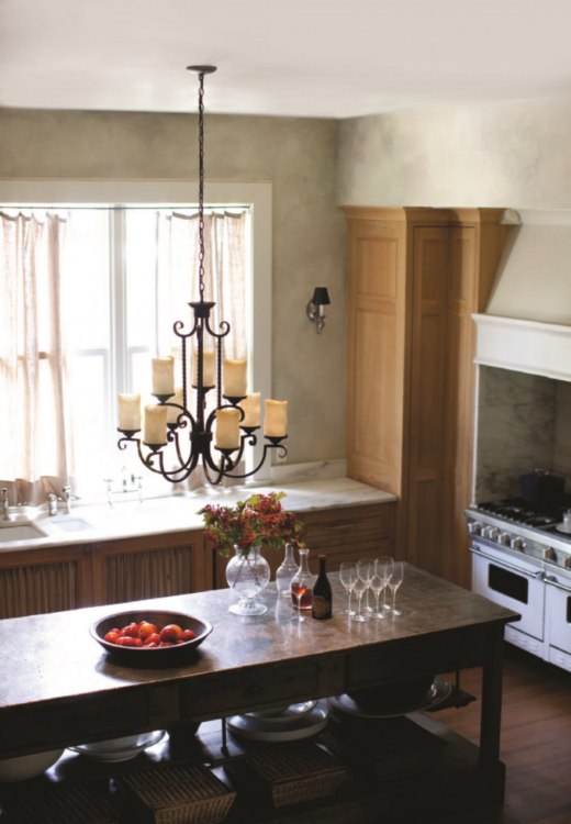 Foto para 100w Chandelier Casa MED Antique Scavo Olde Black Two Tier Foyer