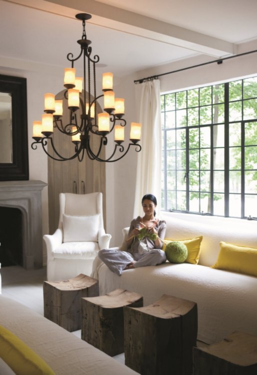 Picture of 60w Chandelier Casa MED Antique Scavo Olde Black Three Tier