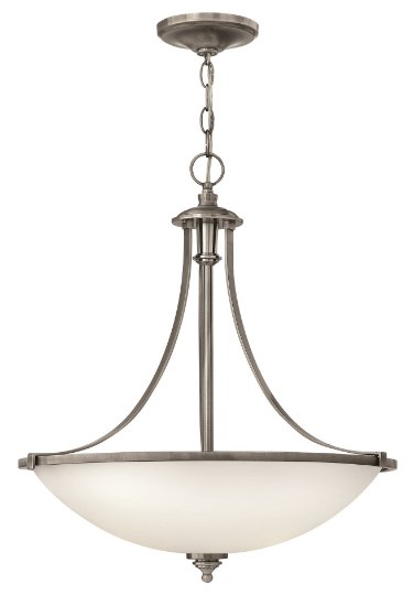 Picture of 100w Foyer Truman MED Etched Opal Antique Nickel Inverted Pendant