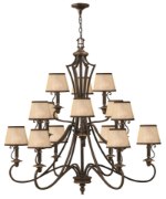 Picture of 40w Chandelier Plymouth CAND Olde Bronze Three Tier Foyer