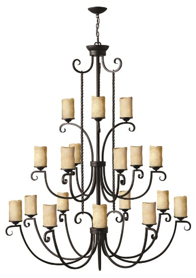 Foto para 60w Chandelier Casa MED Antique Scavo Olde Black Three Tier Foyer