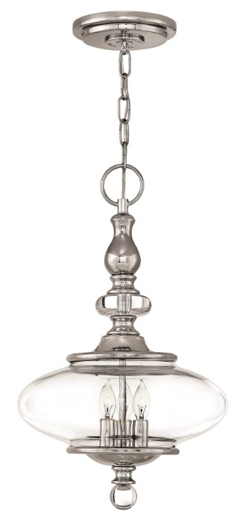 Picture of 60w Chandelier Wexley CAND Clear Polished Nickel Single Tier