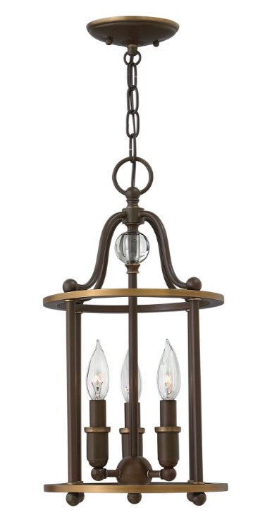 Picture of 60w Foyer Elaine CAND Light Oiled Bronze Small Foyer