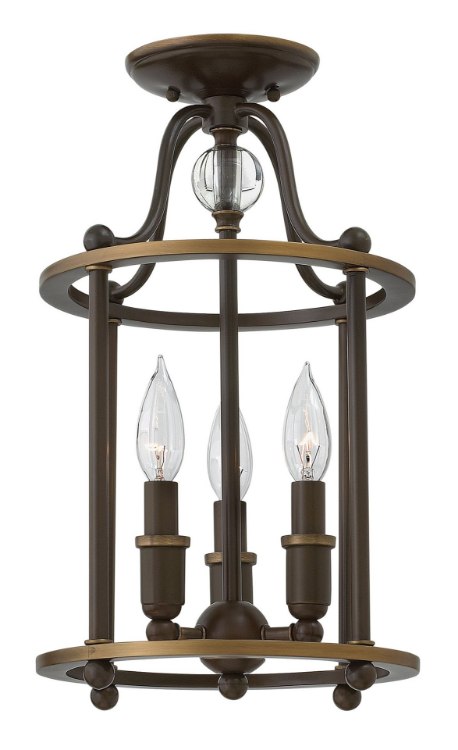 Picture of 60w Foyer Elaine CAND Light Oiled Bronze Small Foyer