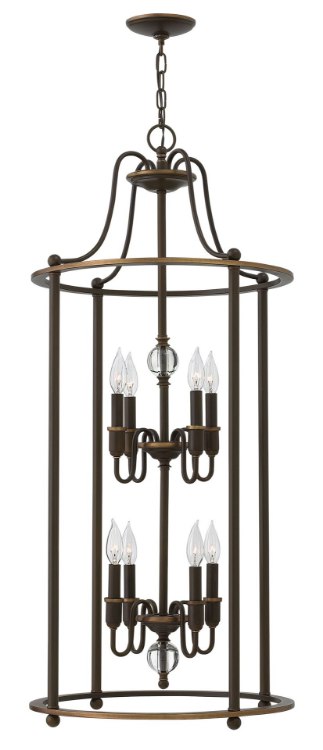 Picture of 60w Chandelier Elaine CAND Light Oiled Bronze Two Tier Foyer